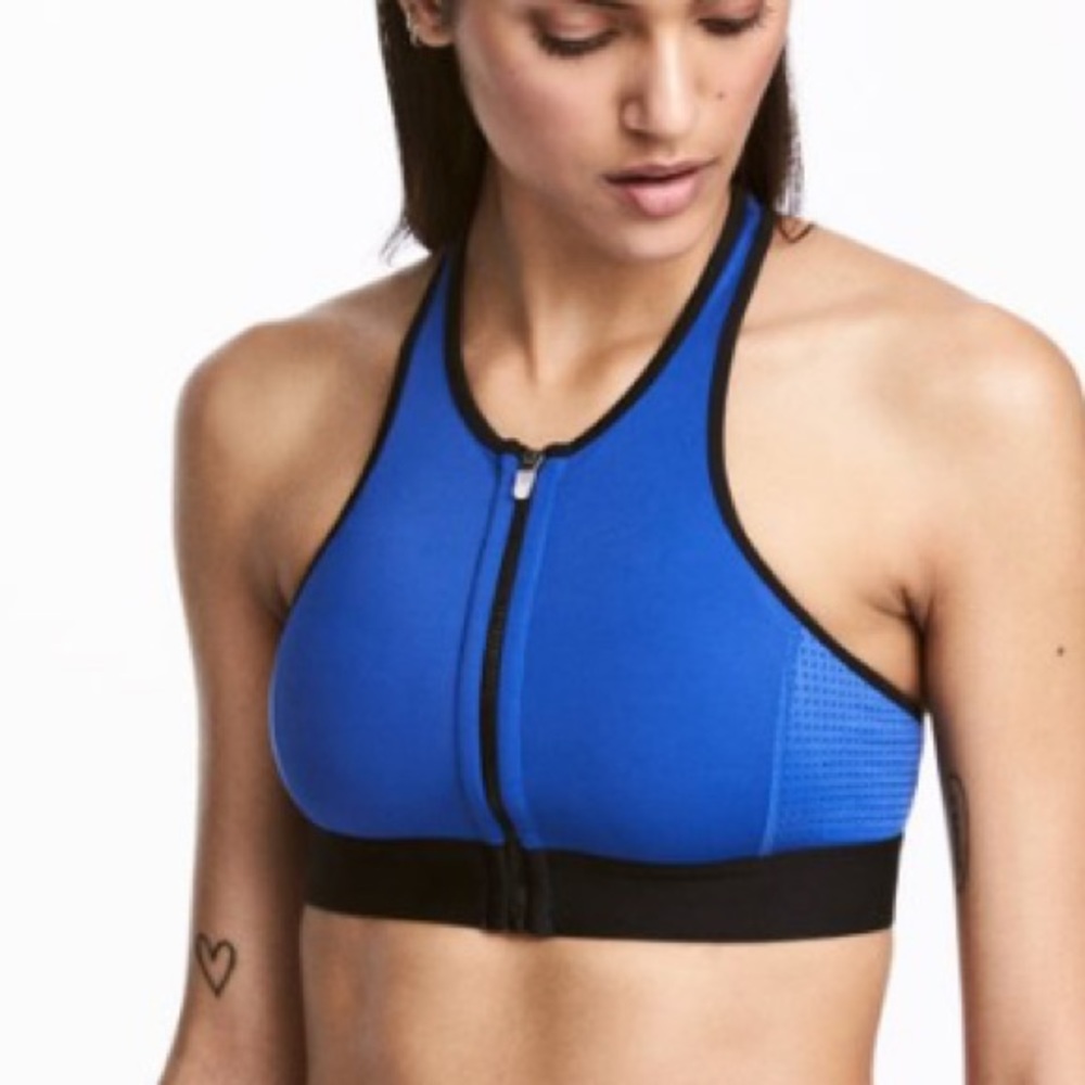 H&M Scuba Sport Zip Bra and Swim Top.
